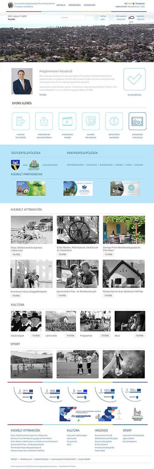 GYENESDIÁS Nagyközség Önkormányzatának hivatalos weboldala - gyenesdias.hu